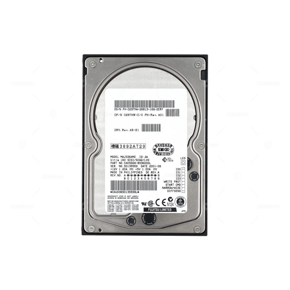 297HW DELL HARD DRIVE 36GB 10K U160 3.5 SCSI 0297HW